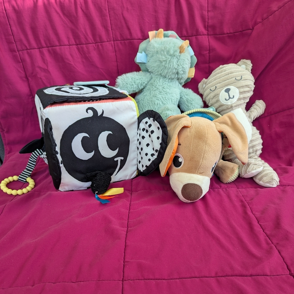 Stuffed Animal Bundle - Plush Baby Sensory Toys